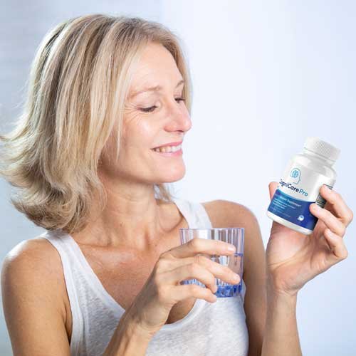 Customer holding CogniCare Pro