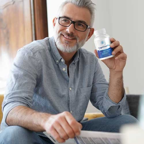Customer holding CogniCare Pro